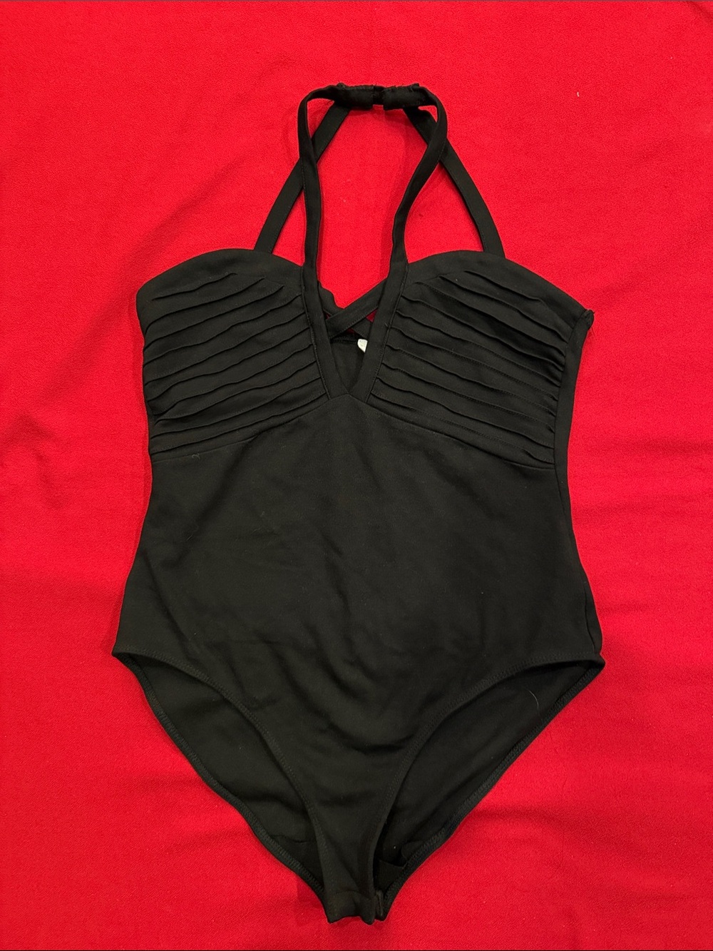 Black One-Piece Halter bodysuit